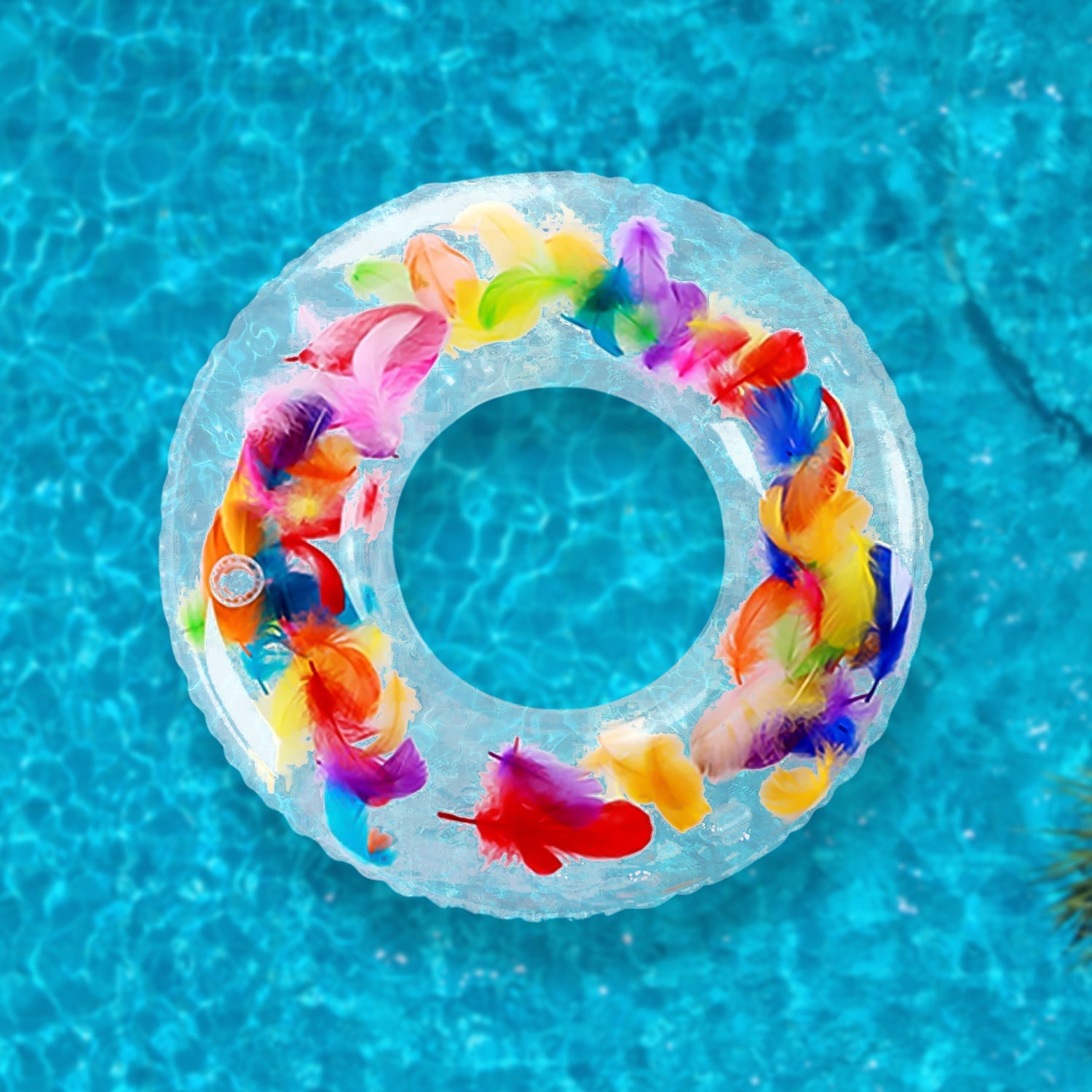 Swim Ring, For Adults, Conveniently Portable, Feathers, Swimming Ring, For Water Play, For Beaches, Swimming, Summer Vacation, Women's, Men's (1 Pc) Swim Ring, For Adults, Conveniently Portable, Feathers, Swimming Ring, For Water Play, For Beaches, Swimming, Summer Vacation, Women's, Men's (1 Pc)